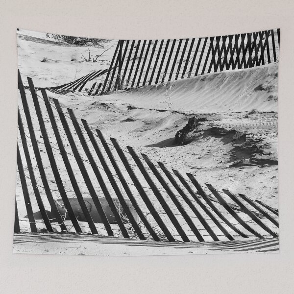 Item preview, Wind-Sculpted Sand With Weathered Wooden Fences designed and sold by DEC02.