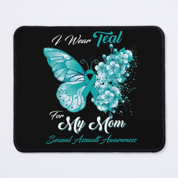 Item preview, I Wear Teal For My Mom Sexual Assault Awareness Butterfly Ribbon Gifts designed and sold by Adropine.
