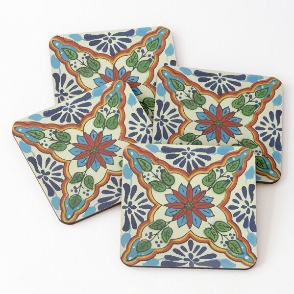 Item preview, Cruz art nouveau mexicano talavera azulejo azulejo diseño de interiores designed and sold by T-Mex.