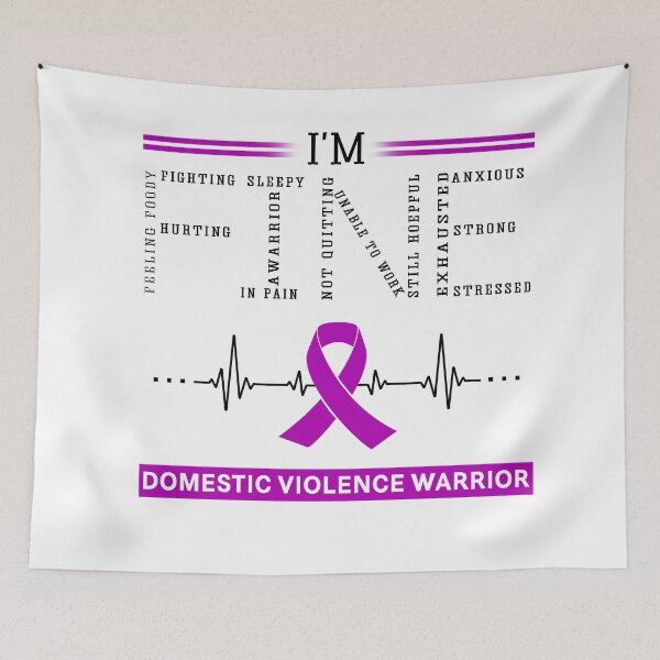Item preview, I'm Fine Domestic Violence Warrior Support Domestic Violence Awareness Gifts designed and sold by rechardtee.