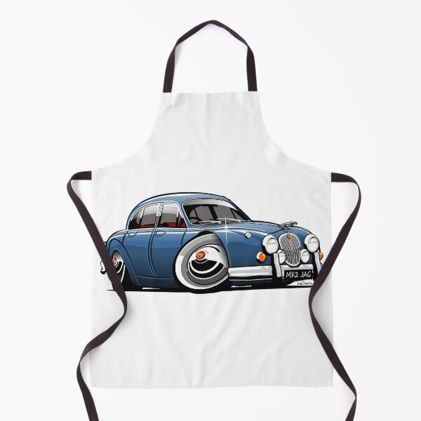 Item preview, Mark 2 Jag caricature blue designed and sold by car2oonz.