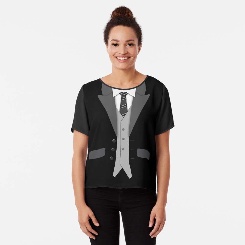 Black Suit Tie and Vest T-shirt by JerryWLambert #Aff