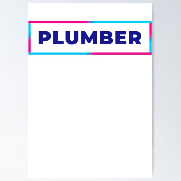 Item preview, Plumber retro colorful frame designed and sold by SVPOD.