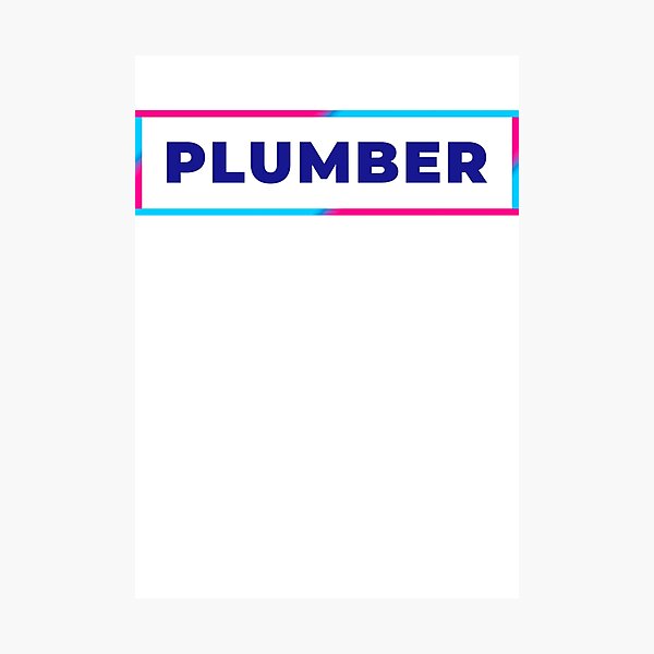 Item preview, Plumber retro colorful frame designed and sold by SVPOD.
