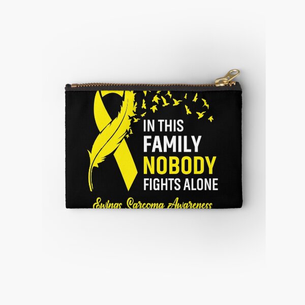 Item preview, In This Family Nobody Fights Alone Ewings Sarcoma Awareness Feather Ribbon designed and sold by frechettee.