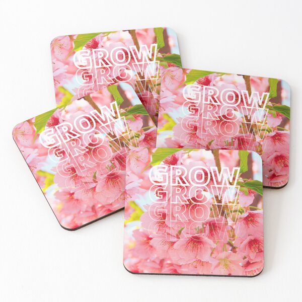 Item preview, GROW (above) - Vivid, Tropical, Bright Pink Flowers  designed and sold by AliceSLee.