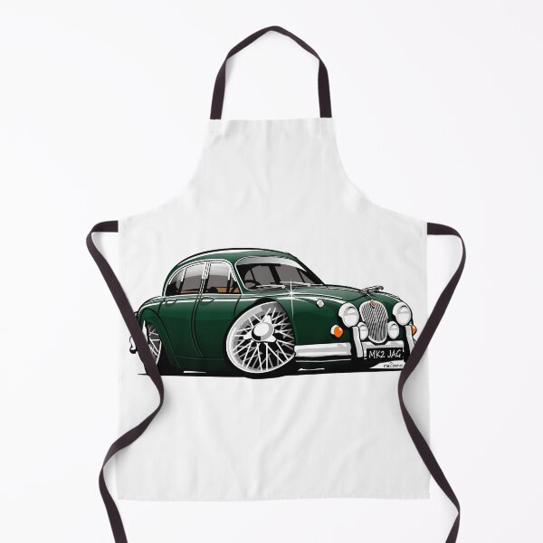 Item preview, Mark 2 Jag caricature British racing green designed and sold by car2oonz.