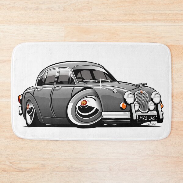 Item preview, Mark 2 Jag caricature silver designed and sold by car2oonz.