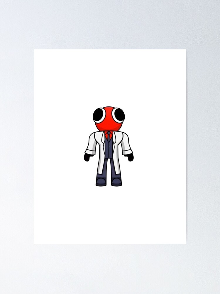 Red Scientist Rainbow Friend Poster for Sale by TheBullishRhino