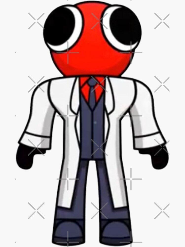 Red Scientist Rainbow Friend Sticker for Sale by TheBullishRhino