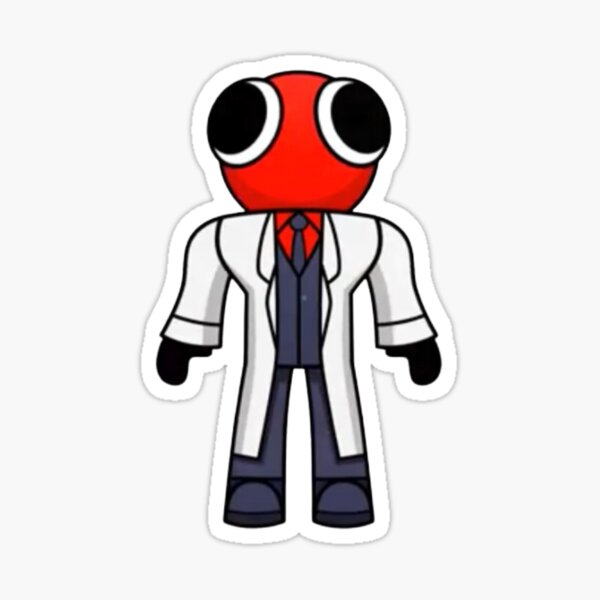 Red Scientist Rainbow Friends  Sticker for Sale by TheBullishRhino