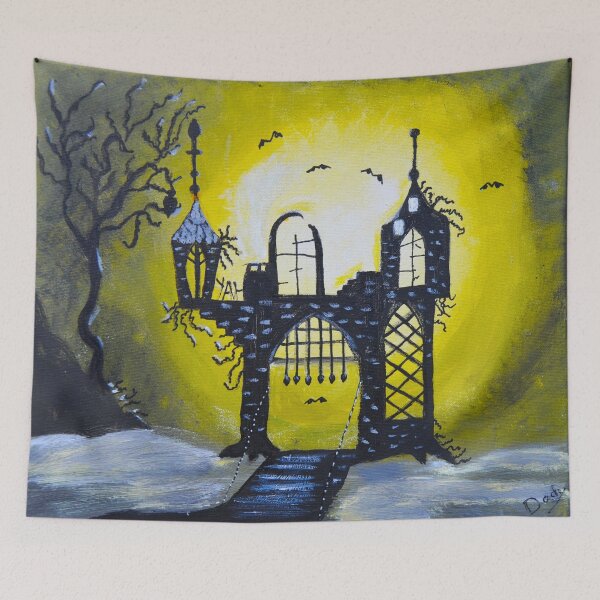 Item preview, Halloween Castle Original artwork by Dody Denman designed and sold by MoxyMermaid.