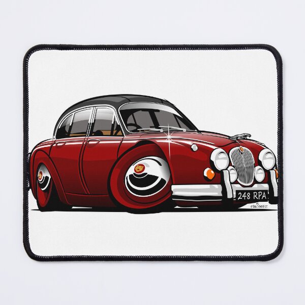 Item preview, Mark 2 Jag caricature Inspector Morse designed and sold by car2oonz.