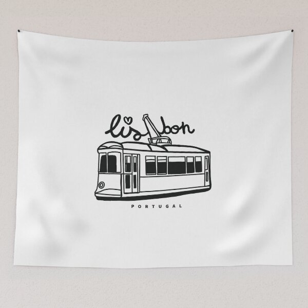 Item preview, Tranvía Portugal Lisbon love Lisbon Lisboa Portugal railway  designed and sold by Tropical Blood.