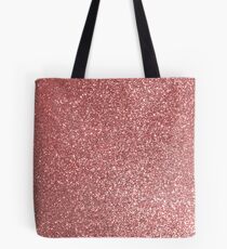 Blush Gold Rose Pink Shimmery Glitter Tote Bag