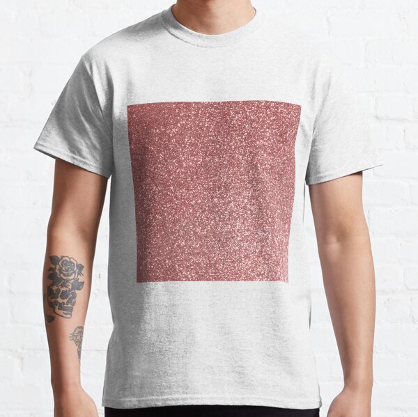 Blush Gold Rose Pink Shimmery Glitter Classic T-Shirt