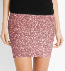 Blush Gold Rose Pink Shimmery Glitter Mini Skirt