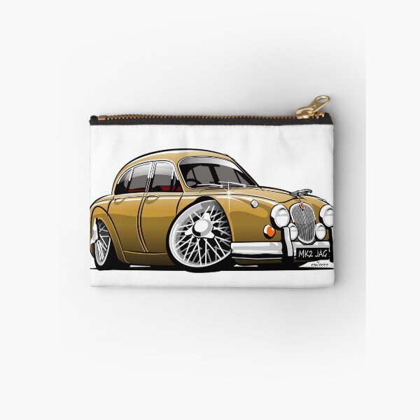 Item preview, Mark 2 Jag caricature gold designed and sold by car2oonz.