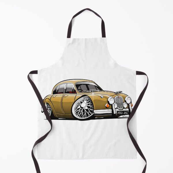 Item preview, Mark 2 Jag caricature gold designed and sold by car2oonz.