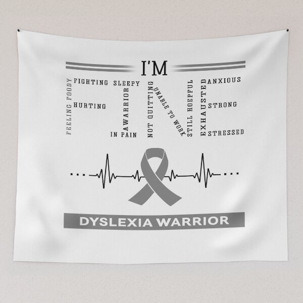 Aperçu de l'œuvre Je vais bien Dyslexia Warrior Support Cadeaux de sensibilisation à la dyslexie créée et vendue par rechardtee.