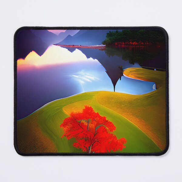 Item preview, Dreamy Landscape with River and Colorful Trees designed and sold by Evolvity.