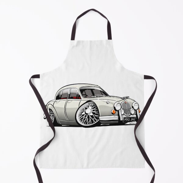 Item preview, Mark 2 Jag caricature white designed and sold by car2oonz.