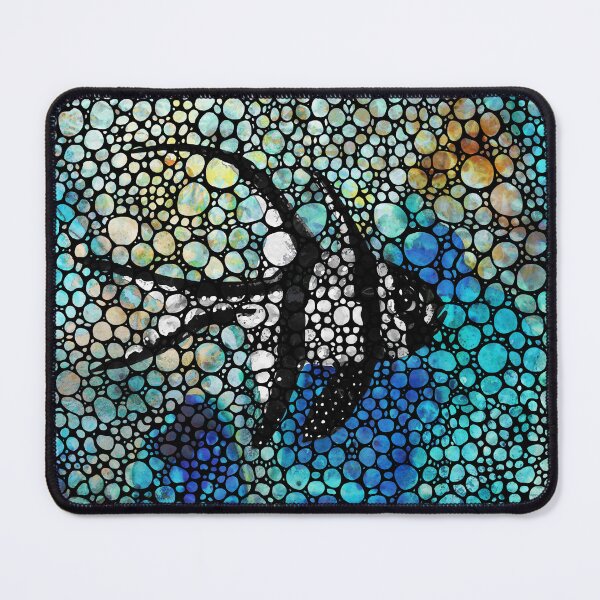 Item preview, Stone Rockd Cardinal Fish Art Tropical Mosaic designed and sold by Sharon Cummings Art.