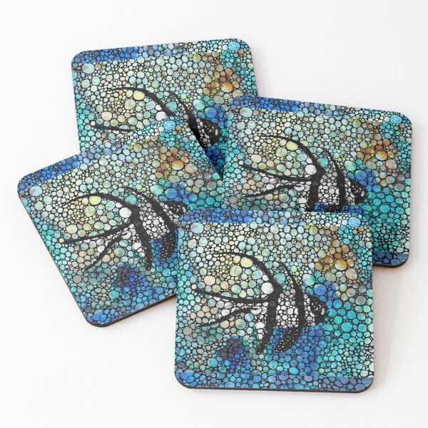 Item preview, Stone Rockd Cardinal Fish Art Tropical Mosaic designed and sold by Sharon Cummings Art.