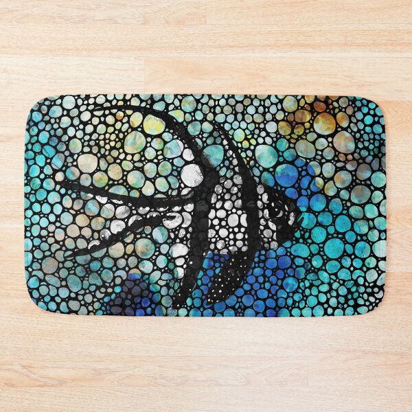 Item preview, Stone Rockd Cardinal Fish Art Tropical Mosaic designed and sold by Sharon Cummings Art.