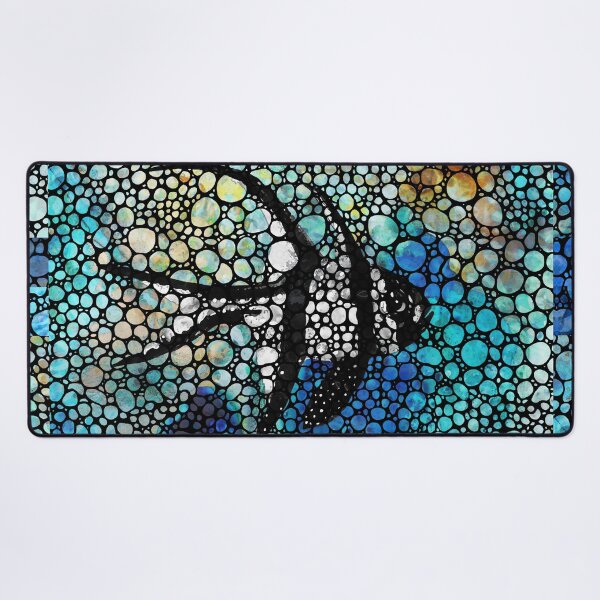 Item preview, Stone Rockd Cardinal Fish Art Tropical Mosaic designed and sold by Sharon Cummings Art.