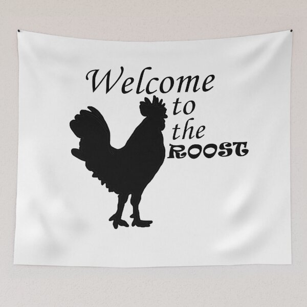 Item preview, Welcome To The Roost - Black Text with Rooster Silhouette designed and sold by MountMercantile.