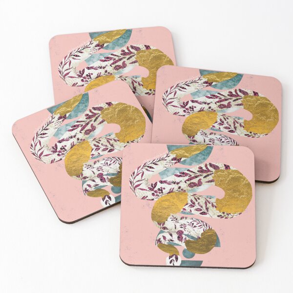 Item preview, Magenta Leaves Porcelain Snake Negative Painting designed and sold by Valerie Englehart.