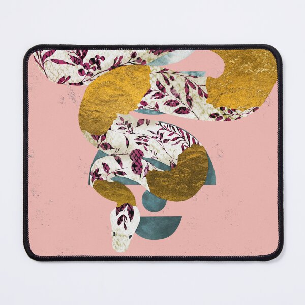 Item preview, Magenta Leaves Porcelain Snake Negative Painting designed and sold by Valerie Englehart.