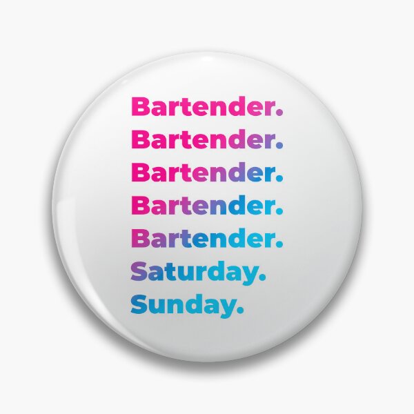 Item preview, Bartender work week designed and sold by SVPOD.