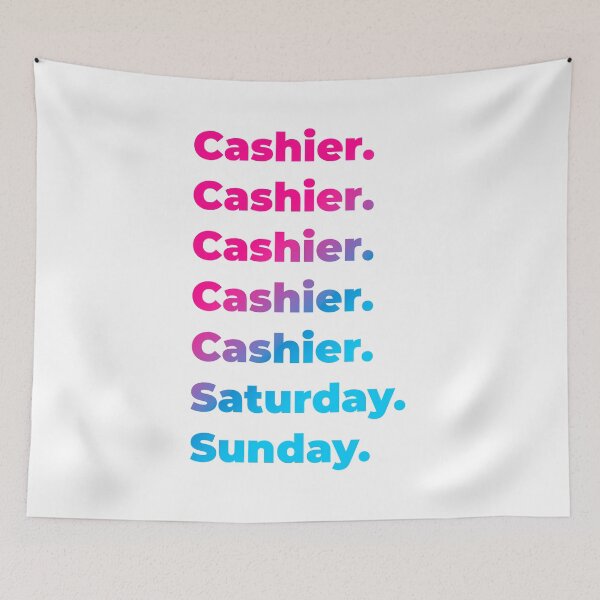 Item preview, Cashier work week designed and sold by SVPOD.