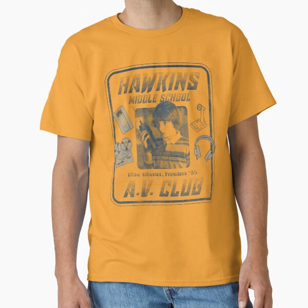 Item preview, Stranger Things Mike Wheeler Hawkins A.V. Club designed and sold by FifthSun.