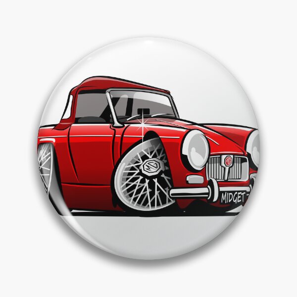 Item preview, MG Midget Mk 1 caricature red designed and sold by car2oonz.