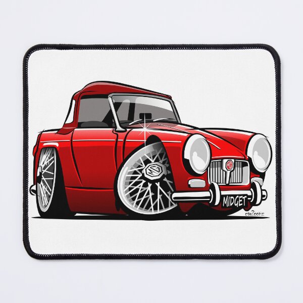 Item preview, MG Midget Mk 1 caricature red designed and sold by car2oonz.