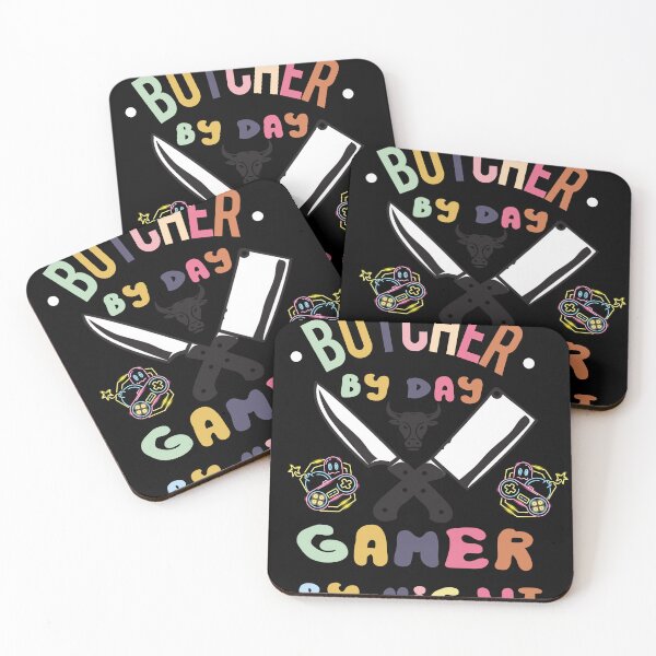Item preview, butcher by day gamer by night designed and sold by EZONEEE.