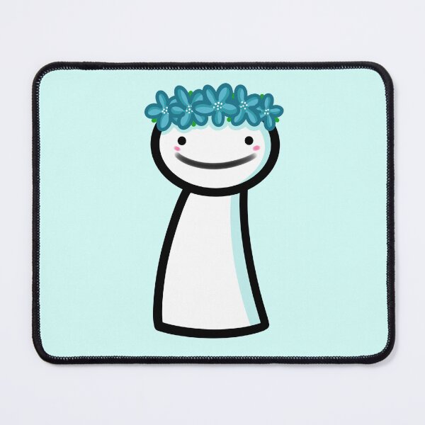 Item preview, Dream blob with blue flower crown designed and sold by Vixydraws.