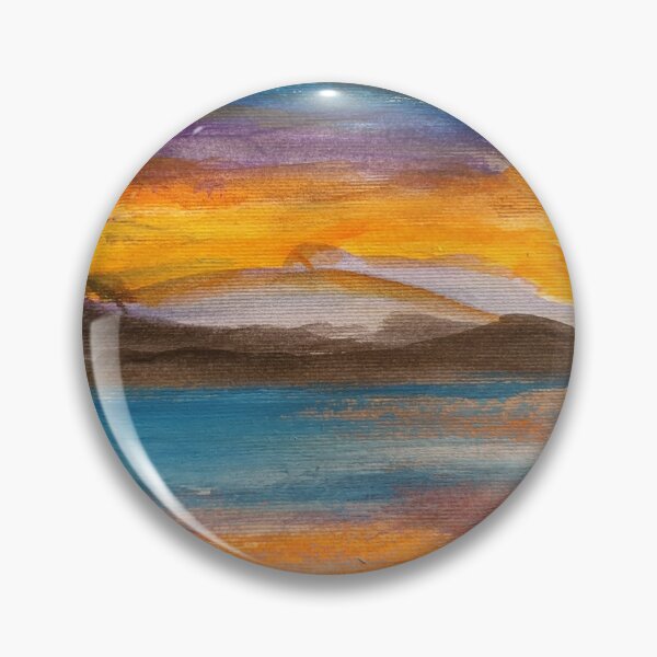 Item preview, Orange and purple sunset reflected in water designed and sold by WorldOfWendyArt.