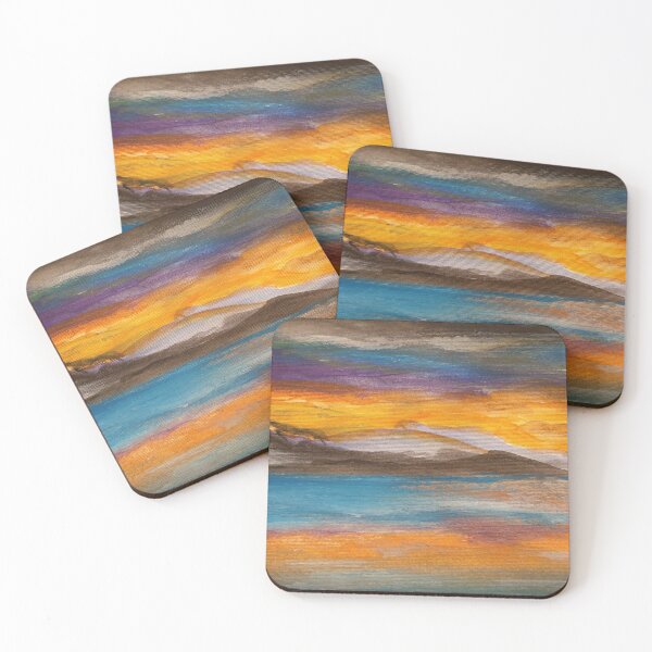 Item preview, Orange and purple sunset reflected in water designed and sold by WorldOfWendyArt.