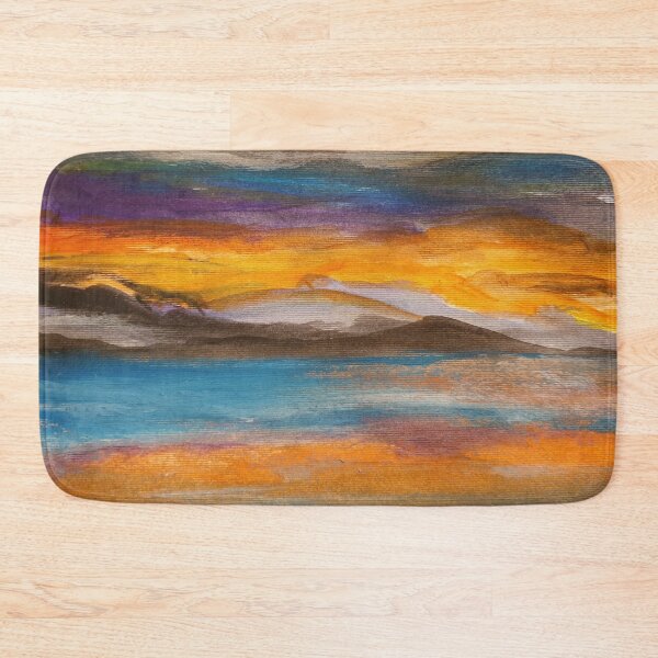 Item preview, Orange and purple sunset reflected in water designed and sold by WorldOfWendyArt.