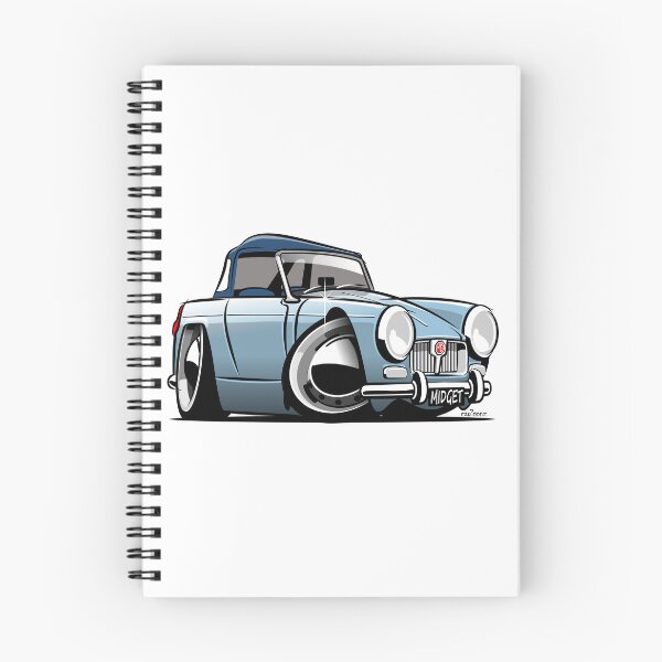 Item preview, MG Midget Mk 1 caricature blue designed and sold by car2oonz.