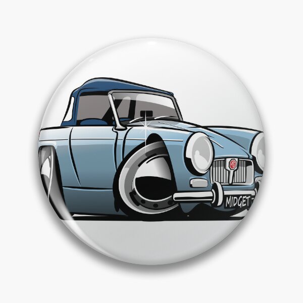 Item preview, MG Midget Mk 1 caricature blue designed and sold by car2oonz.