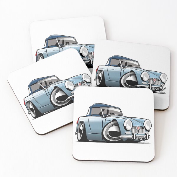 Item preview, MG Midget Mk 1 caricature blue designed and sold by car2oonz.