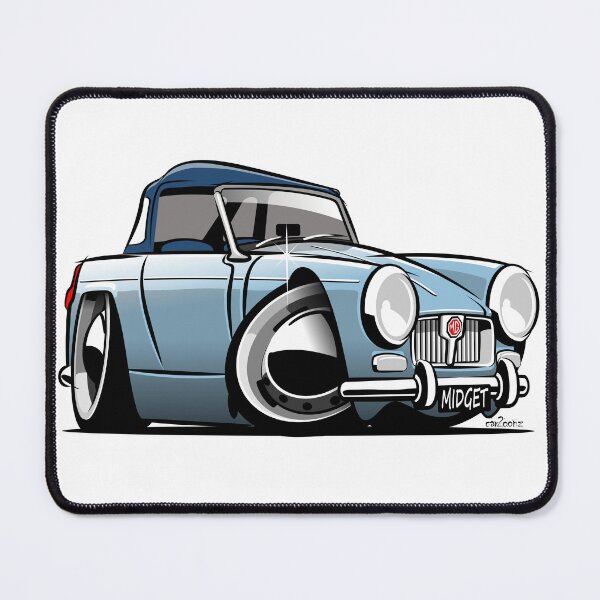 Item preview, MG Midget Mk 1 caricature blue designed and sold by car2oonz.
