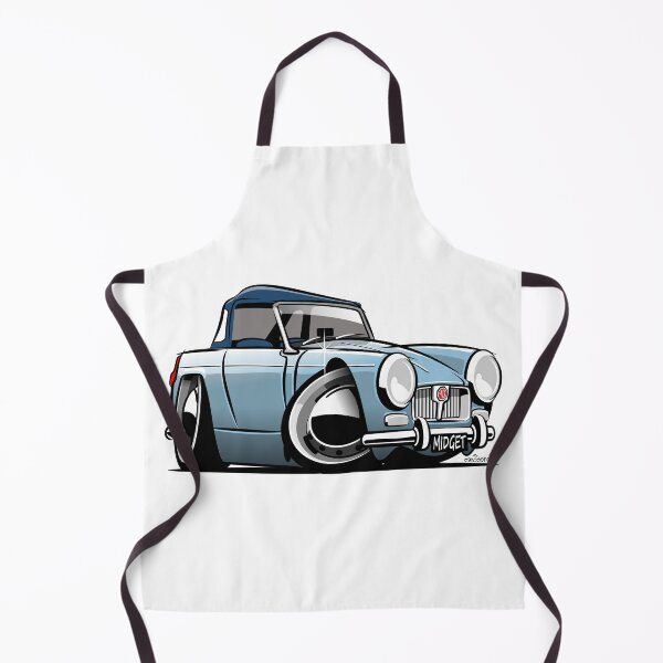 Item preview, MG Midget Mk 1 caricature blue designed and sold by car2oonz.