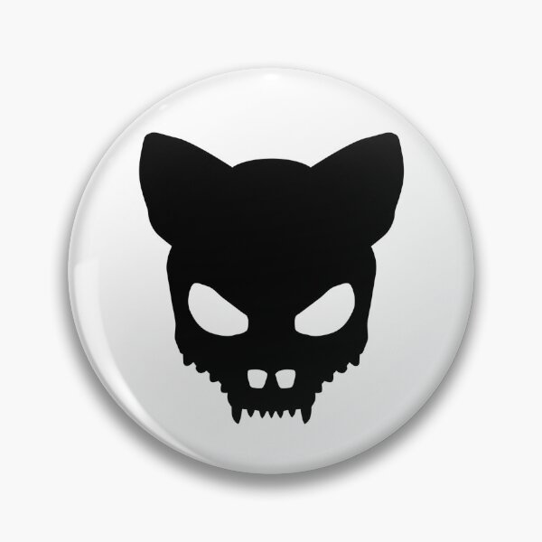 Item preview, Devil-Cat Skull In Black designed and sold by sleepingdogprod.