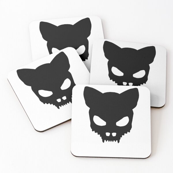 Item preview, Devil-Cat Skull In Black designed and sold by sleepingdogprod.